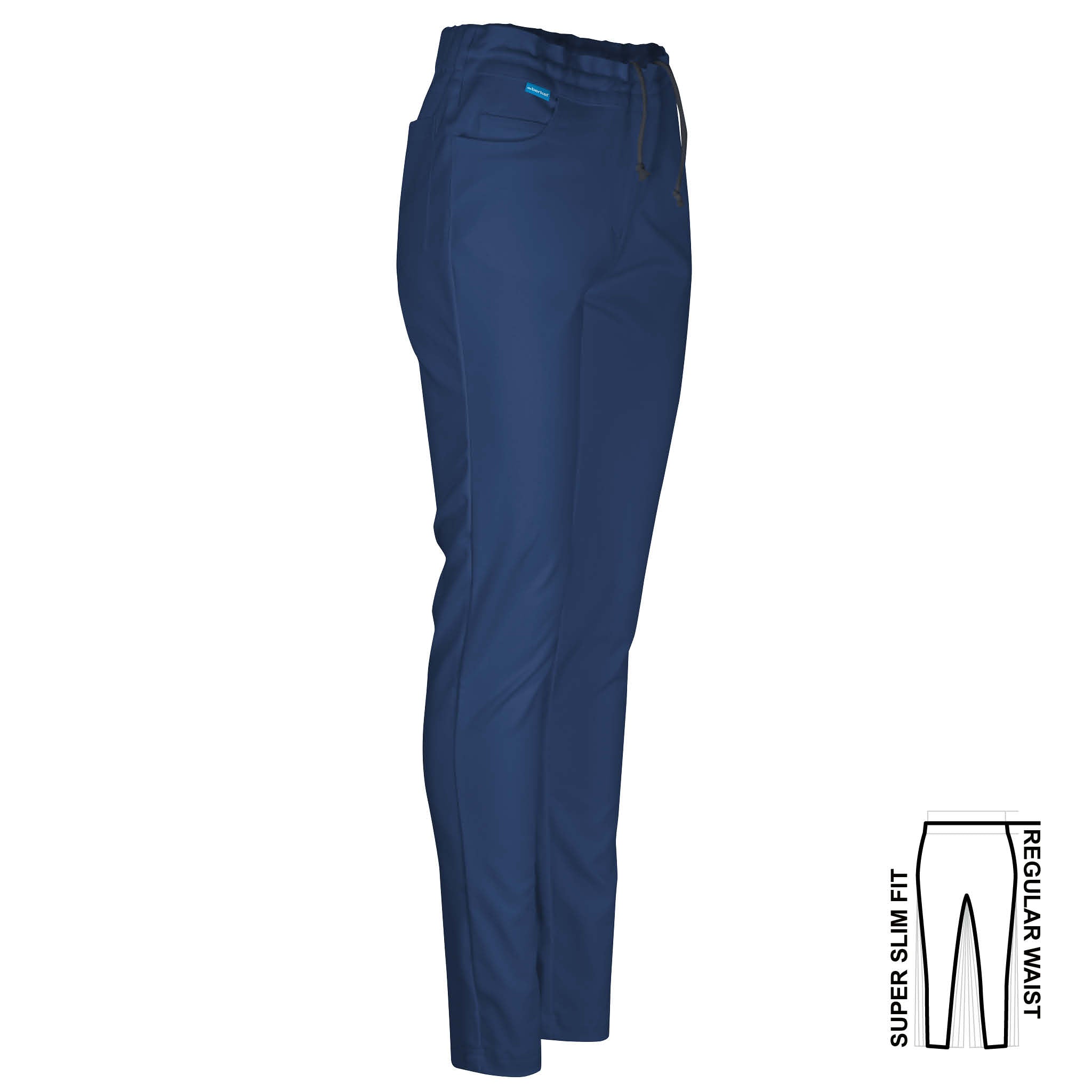 Jana blauw - dames slip-on broek 611